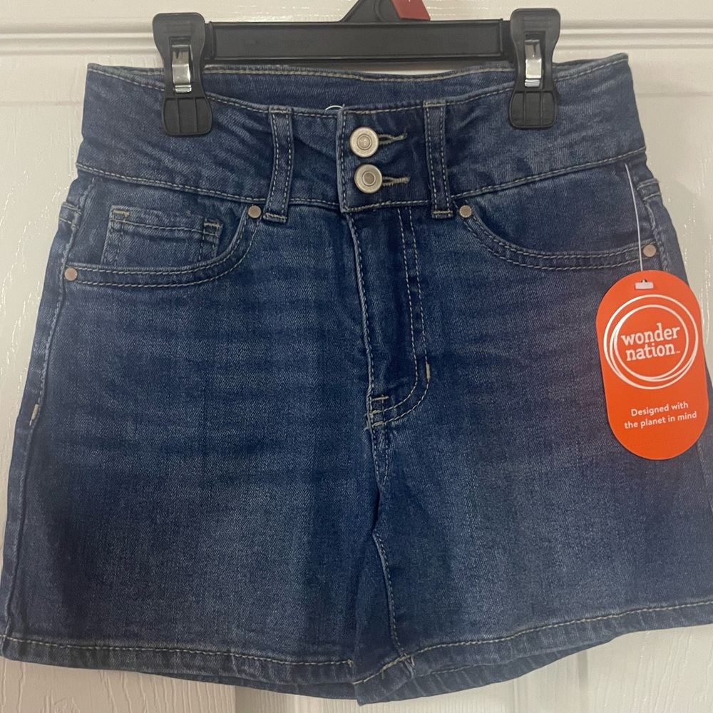 🔴 3/$12 Wonder Nation Blue Denim Girl’s Shorts! NWT! Size 7.